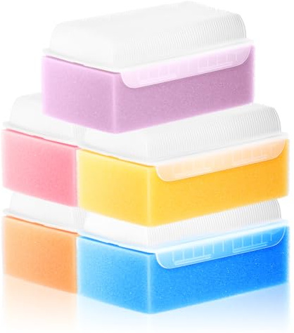 UKCOCO 5 Pack Baby Bath Sponge Brushes Soft Cradle Cap Brush for Newborn Scalp Cleaning Baby Hair Cleaning Tools Sensory Massage Brushes for Bath Time Routine