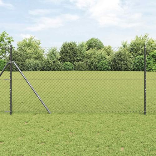 Générique Clôture en Treillis métallique Gris 10 x 1,2 m Acier,Quincaillerie,Clôtures & barrières,Panneaux de clôture,42004803
