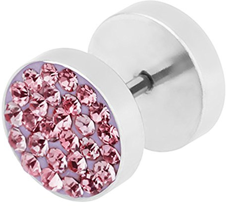 Piersando Ohrring Fake Ohr Plug Stecker mit Zirkonia