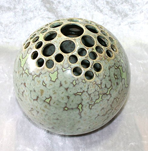 Kugelvase Steckvase Keramik Handarbeit 16 cm