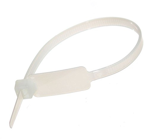 100x Kabelbinder Weiß 4,8x190mm mit Beschriftungsfeld Markierung Leitung Ringhalter Befestigung Kabel Binder Neu Old-Harvest