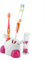 Zerodis Zahnbürstenhalter Kinder Cute Cartoon Animal Zahnbürste Sanduhr Timer 3 Minuten Schöne Badezimmer Dekorationen Geschenk für Kinder (Pink)