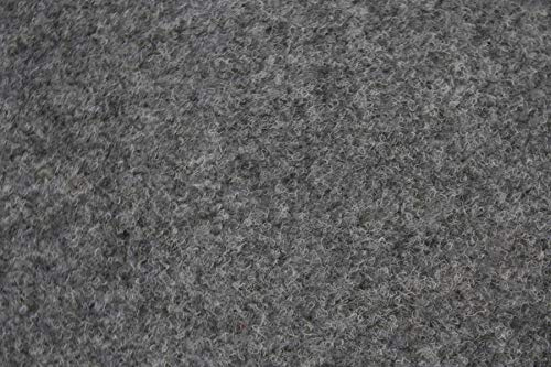 Rasenteppich Kunstrasen Premium hellgrau grau weich Meterware mit Drainage-Noppen, wasserdurchlässig (200x200 cm)