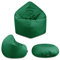 BuBiBag - 2in1 Sitzsack Bodenkissen - Outdoor Sitzsäcke Indoor Beanbag in 32 Farben und 3 Größen - Sitzkissen für Kinder und Erwachsene (125 cm Durchmesser, Dunkelgrün)