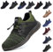 Hitmars Chaussures de Sécurité Hommes Femme Embout Acier Travail Chantier Protection Basket securite Légère Antidérapante Noir Bleu Gris Vert Rose 36-48 EU Vert 41