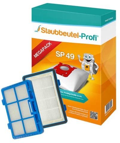 Staubsaugerbeutel Filterset geeignet für Philips Power Go FC8240/09, Philips FC8241/09,Philips FC8242/09 (20 Staubbeutel + 1 Hepafilter)