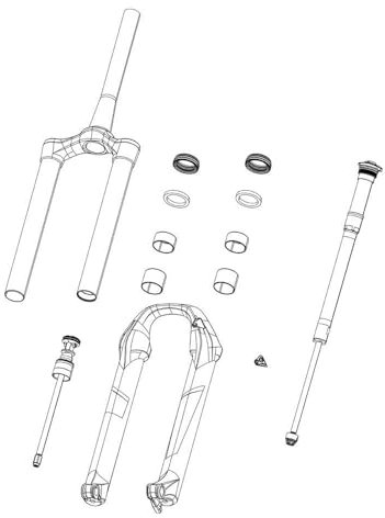 Sram RockSh.Lyric ULT. Gabel-Aufkleber-Kit Gloss Black 27,5/29