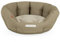 Doctor Bark - Hundebett rund - kuscheliges Hundekörbchen Mittelgroße Hunde mit orthopädischem Wendekissen - Waschbar bis 95°C - Made in Germany (M - 50x40 cm, Goldbraun)