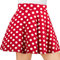 DRESHOW Rétro Jupe Basique Elastique évasée Mini Jupe Plissée Patineuse Décontractée Pour Femmes Filles, Mini Skirt Polka Dot Red, XXL