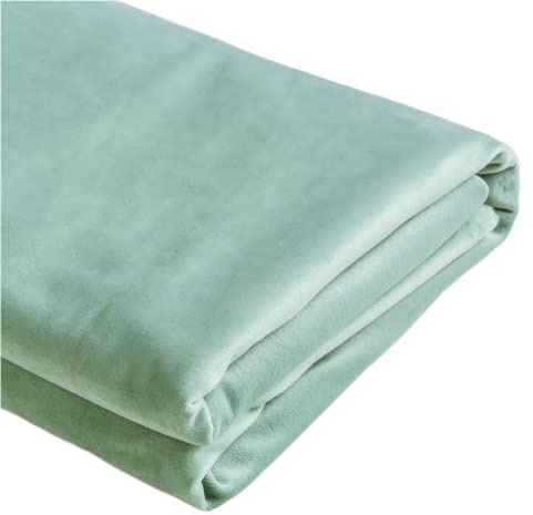 TinaKim Cat Proof Upholstery Fabric, Velvet Cloth Material, for Bench Seat, DIY Repair (Light Green, 10 Yards)