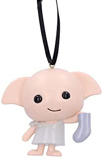 Nemesis Now Officially Licensed Harry Potter Dobby Hanging Ornament, Cream, 8cm