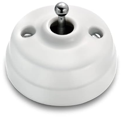 FONTINI - Va & Vient Porcelaine blanche Manette et vis chrome brillant DIMBLER
