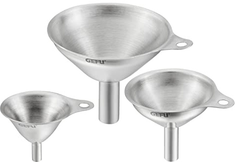GEFU VERSARE Mini 3-teilig Trichter-Set, Edelstahl, Silber