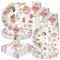 Xigejob Fairy Birthday Party Supplies - Fairy Decorations Dinnerware For Birthday & Baby Shower, Plate, Cup, Napkin, Enchanted Forest Garden Theme Party Supplies | Serve 48