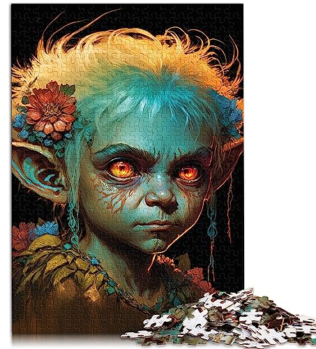 EIN Weiser Elf, magischer Kobold, 1000 teiliges Puzzle, Puzzle für Erwachsene, Kinder ab 12 Jahren, Puzzle für Sommerliebhaber, 10,27 x 20,47 Zoll/26 x 38 cm.