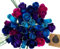 The Original Wooden Rose Blumenstrauß mit geschlossenen und halboffenen Knospen (3 Dutzend)