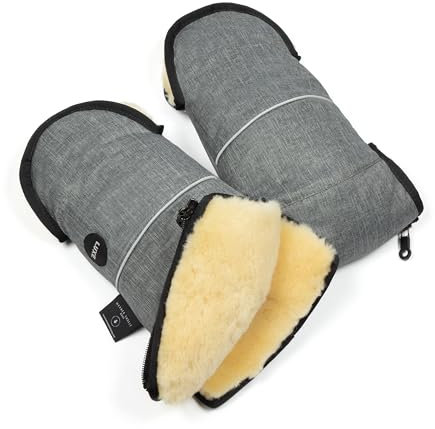 Lammfell Handwärmer von WERNER CHRIST BABY – GLOVY LUXE Handschuhe sind der ideale Kinderwagen-Muff aus medizinischem Fell, warmer universaler und wasserabweisender Handmuff, in Grigio (grau)