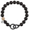 beadstars Perlen Handykette kurz oder Schlüsselanhänger mit Karabiner (25cm) - Ideal für Autoschlüsselanhänger, Schlüsselband, Handyanhänger kompatibel mit iPhone & Samsung (Midnight)