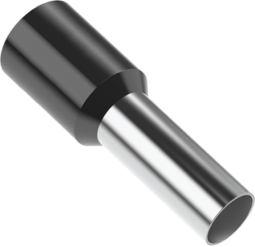 Gorffy 200 Stück Aderendhülsen 1,5mm2, Aderendhülsen Set 1,5mm2 x 8mm, Schwarz Aderendhülsen Isoliert, Aderendhülse Set für Drahtverbindung