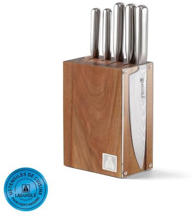 LAGUIOLE - Blocco di 5 coltelli Reflet