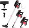 Aigostar Aspirador de Mano y Vertical 3 en 1. Potencia 600W, Filtro HEPA. Aspirador Tubo telescópico, Cepillo de Suelo y Accesorio de Boquilla Estrecha.