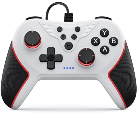 RivalPlay Mando PC, Mandos con Cable para PC(WIN 7, 8, 10, 11) con Function Mapeo, Turbo y Doble Vibración- Plug & Play