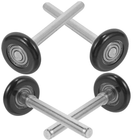 ANDRESLAD 4pcs Nylon Garage Door Rollers Precision Wheels with Stem for Smooth Quiet Compatible with Residential Garage Doors Design