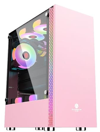Boitier ATX Boîtiers D'ordinateur, Boîtier De Jeu PC De Milieu De Tour ATX/M-ATX/ITX - Port E/S Avant USB 3.0 - Panneau Latéral en Verre Trempé - Ventilateur À Ouverture Verte (Size : 6 Fans)
