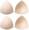 BBTO 2 Pairs Bra Pads bikini Inserts removable sports bra padding replacement Triangle Shape Insert Comfortable Breathable(5.12 x 5.31 Inches,Beige)