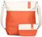 Zwei Damen Umhängetasche Jana J12 Crossbody Bag 9 L Handtasche Bicolor Canvas-Stil passender Kosmetikbeutel extra Schultergurt & Schlüsselband, Schultertasche DIN-A4 passend (papaya)
