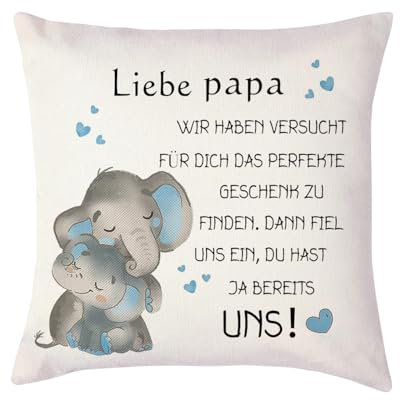 Geschenke für Mama Frau Mann Familienmitglieder Kissenbezüge 45 x 45 cm Dekokissen Kissen mit Taschen, Tasche Kissenbezug für Papa Oma Geschenke für die Liebe Lustige Geschenke Weihnachten Geburtstag