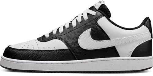 Nike Herren Court Vision Lo Sneaker, Black/White, 48.5 EU