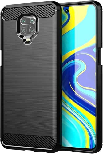 owlhold Hülle für Xiaomi Redmi Note 9 Pro/Xiaomi Redmi Note 9S Karbonfaser Design Handyhülle Dünne Weiche TPU Silikon Material Schutzhülle stoßfeste Case Kratzfeste Cover für Schwarz