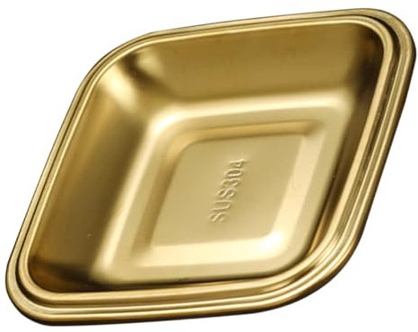 GREENADSCAPE Plato Cuadrado Inoxidable Plato Multifuncional Para Barbacoa Bandeja De Almacenamiento Para Comida y Postres