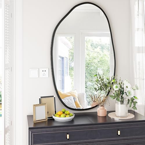 SDXYSTCE Asymmetrischer Spiegel, dekorativer Spiegel, unregelmäßiger Wandspiegel, einzigartiger Kosmetikspiegel, geeignet für Flur, Badezimmer, Schlafzimmer