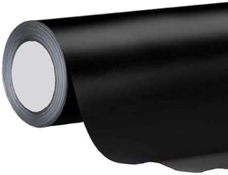 Neoxxim 21€/m² Autofolie Klebefolie – schwarz matt 70 cm x 152 cm selbstklebend flexibel blasenfrei mit Luftkanälen Zierstreifen Kantenschutz Folie Möbelfolie