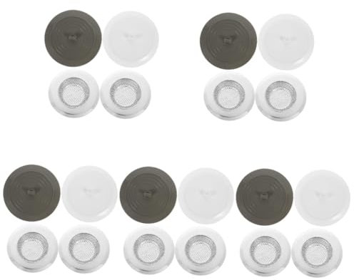 OSALADI 10 Juegos Tapa del tapón del Fregadero colador de desague tapón Lavabo colador para Fregadero de Drenaje del Grifo tapón de bañera drenar el recogedor de Pelo