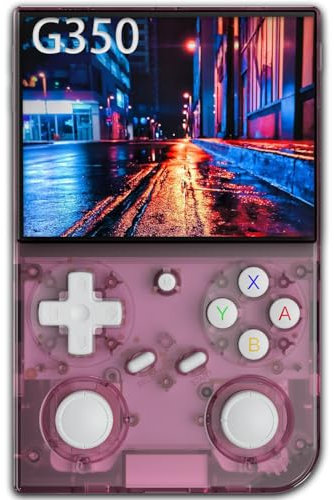 G350 Retro Game Console,Linux System RK3326 G350 Handheld Game Console Built-in 64G TF Card 4371 Games,3.5-inch IPS Screen, WiFi, Bluetooth 4.2, HDMI Output, 3200mAh Battery