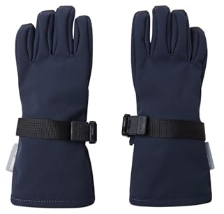 Reima Pivo Handschuhe für Kinder - wasserdicht, warme, atmungsaktive Hipora-Handschuhe für Kleinkinder und Kinder mit Fleecefutter, verstellbarem Handgelenksriemen, Langer Stulpe, Black