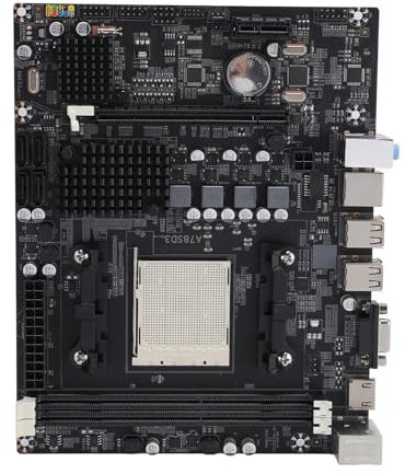 Lazmin112 Desktop Motherboard, A78SD3 Gaming PC Motherboard, con VGA Ouput, Porte ATA 3.0, DDR3 a 2 Canali, LAN da 100 Mbps, Porta ATA 3.0, PCI E 16X Slot Scheda