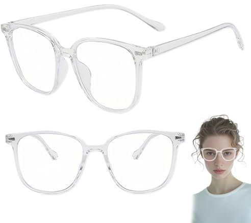 LAKJUOZ Occhiali Luce Blu Blocco Uv Anti-Affaticamento Occhiali Trasparenti Anti Luce Blu Uomo E Donna Occhiali Per Computer Filtro Anti Luce Blu Con Lenti Antiriflesso