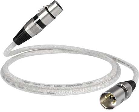 talomen XLR 1 m – Conexión de Audio Balanceada de 3 Pines Macho-Hembra para Micrófono, Mesa de Mezclas e Interfaz de Audio – Línea Profesional de Uso en Estudio y Podcast