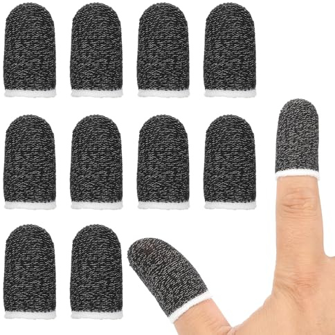 PATIKIL 24 Pezzi Guanti per Dita da Gaming Guanti per Pollice Nero/Bianco