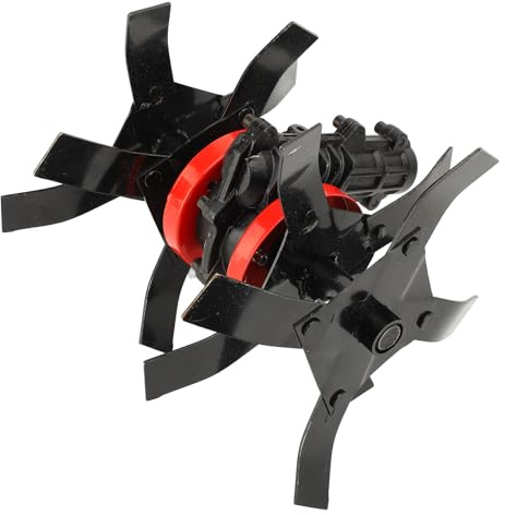 KIMISS Roue de Cultivateur électrique 2 en 1 Pièces de Tondeuses à Gazon Polyvalente pour la Tonte, Le Desserrage et Les Tranchées, 28 Mm 9 Dents