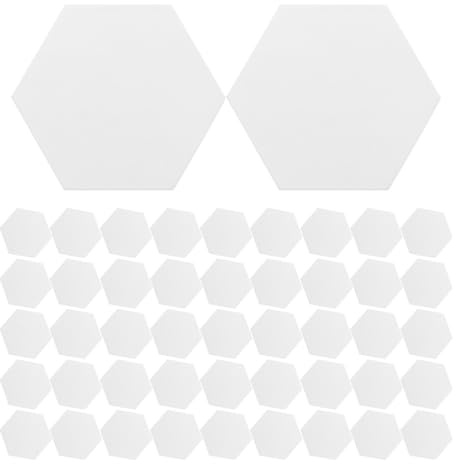 Lurrose 200 Stück Hexagon Papiervorlagen Präzise Quilting Schablonen aus Langlebigem Papier für English Paper Piecing und Patchwork DIY Handarbeitszubehör