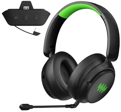 Wireless Gaming Headset für Xbox, PS5, Nintendo Switch & PC, mit Spiel-/Chat-Audiobalanzregelung, Eintasten Mic Stumm, Bluetooth, 3D-Raumklang, Klappbares Bluetooth Headset - Lange Akkulaufzeit