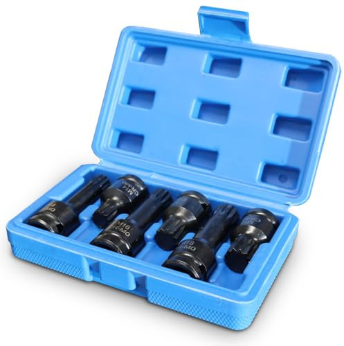 BITUXX® 6 Teiliges Innen Vielzahn Schlagnuss Set Nuss XZN Steckschlüssel Innenvielzahn 2xM14 2xM16 2xM18 Vierkantaufnahme 1/2 Zoll