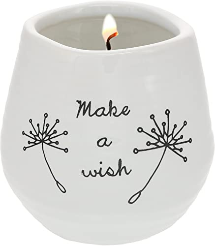 Pavilion Gift company 77110 Uni Dandelion Wishes – Make A Wish weiß Keramik Soja Serenity Duftkerze,
