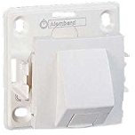 Prise réseau RJ45 CAT5 FTP/STP blanche pose saillie sans cadre ALREA SCHNEIDER ELECTRIC ALB61343