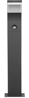 Lucande LED Wegeleuchte/Pollerleuchte mit Bewegungsmelder, Höhe 60cm Wegelampe spritzwassergeschützt IP54 5,8W Außenleuchte